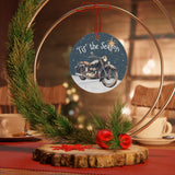 Vintage Motorcycle Aluminum Christmas Ornament