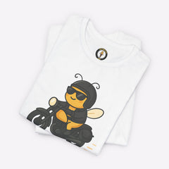 Biker Bee Ride Honey-Smooth T-Shirt by Motorcycle Inn