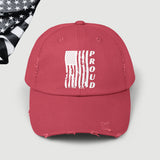 Proud American Veteran Distressed Dad Hat