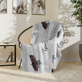 Motorcycle Customized Velveteen Minky Blanket