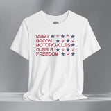 Patriotic Motorcycle Crew Neck TShirt