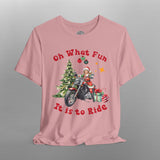 Mrs. Santa Biker "Oh What Fun" Christmas TShirt