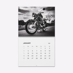 2026 Vintage Motorcycle Wall Calendar