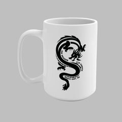 Tail of the Dragon White Coffee Mug 15oz