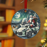 Can-Am Spyder Santa Aluminum Christmas Ornament