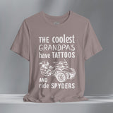 The Coolest Grandpas Ride Spyders (F3) Crew Neck TShirt