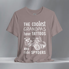 The Coolest Grandpas Ride Spyders (F3) Crew Neck TShirt