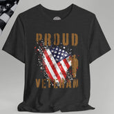 Proud American Veteran Flag Crew Neck TShirt