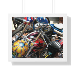 Vintage Chopper Motorcycles Framed Poster Print