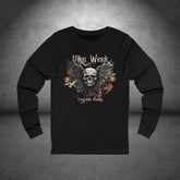 Daytona Bike Week 2025 Gothic Winged Skull Long Sleeve Crew Neck TShirt