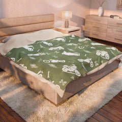 Motorcycle Customized Velveteen Plush Blanket