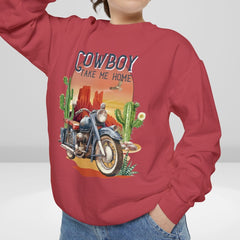 Women's Western Motorcycle Crew Neck Sweatshirt