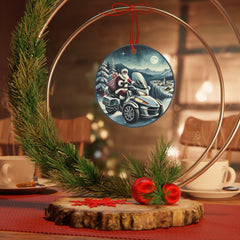 Can-Am Spyder Santa Aluminum Christmas Ornament