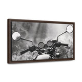 Motorcycle In Field Frames Canvas Art