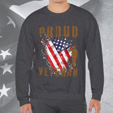 Proud American Veteran Crew Neck Sweatshirt