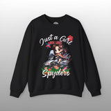 Just a Girl Who Loves Spyders Sweatshirt: Boho Design