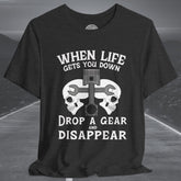 Motorcycle Skull and Piston Crew Neck TShirt