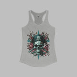 Vintage Pirate Skull Crossbones Racerback Tank Top