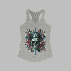 Vintage Pirate Skull Crossbones Racerback Tank Top