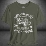 Real Grandmas Ride Spyders Customized Crew Neck TShirt
