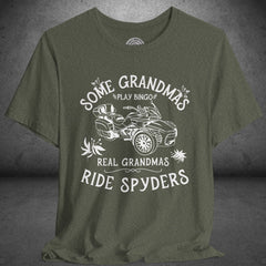 Real Grandmas Ride Spyders Customized Crew Neck TShirt