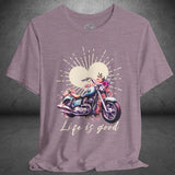Ladies Boho Vintage Motorcycle Crew Neck TShirt