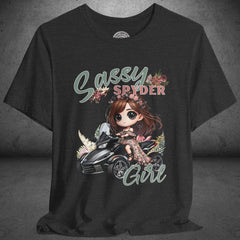 Sassy Spyder Girl Crew Neck TShirt