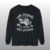 Real Grandmas Ride Spyders Long Sleeve Comfort Colors Tee