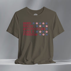 Patriotic Motorcycle Crew Neck TShirt