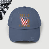 Proud American Veteran Distressed Dad Hat