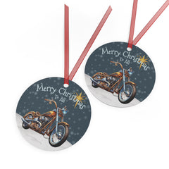 Vintage Harley Davidson Motorcycle Aluminum Christmas Ornament