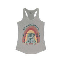 Women's Grunge Motorcycle Racerback Tank
