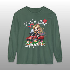 Just a Girl Who Loves Spyders Boho Long Sleeve Shirt