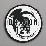 Tail of the Dragon White Printed Iron-On Patch