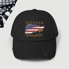 American Veteran Daughter Distressed Dad Hat
