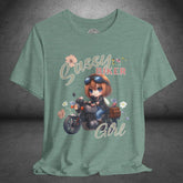 Sassy Biker Girl Crew Neck TShirt