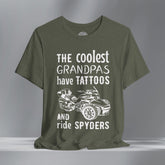 The Coolest Grandpas Ride Spyders (F3) Crew Neck TShirt