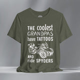 The Coolest Grandpas Ride Spyders (F3) Crew Neck TShirt
