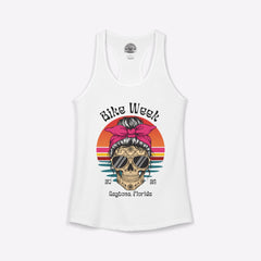 Daytona Bike Week 2026 Women's Boho Skull Racerback Tank