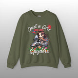 Just a Girl Who Loves Spyders Sweatshirt: Boho Design