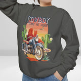 Women's Western Motorcycle Crew Neck Sweatshirt