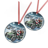 Can-Am Spyder Santa Aluminum Christmas Ornament