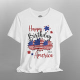 Women's Boho Happy Birthday America 250th Anniversary TShirt