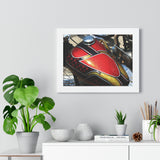 Vintage Chopper Motorcycle Tank Framed Poster Print