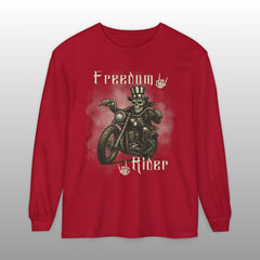 Freedom Rider Patriotic Biker Long Sleeve TShirt