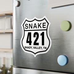 TN-421 The Snake Road Sign Motorcycle Decal