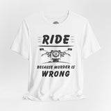 Funny Motorcycle Culture Crew Neck TShirt
