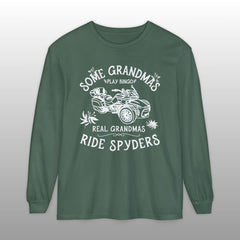 Real Grandmas Ride Spyders Long Sleeve Comfort Colors Tee