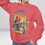 Women's Western Motorcycle Crew Neck Sweatshirt