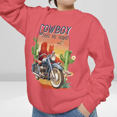 Women's Western Motorcycle Crew Neck Sweatshirt